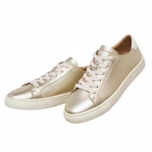 Soludos Ibiza Metallic Gold Sneakers Size 9 Leather
